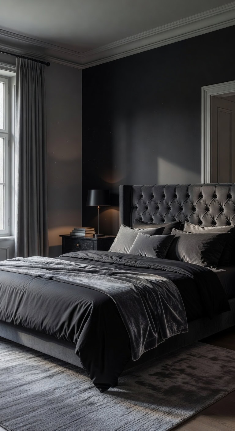 cozy monochromatic bedroom sophistication