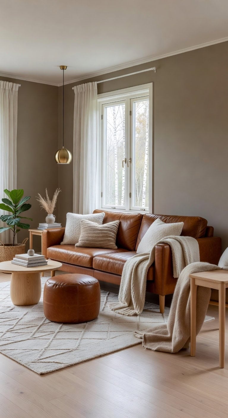 cozy scandinavian living room ambiance