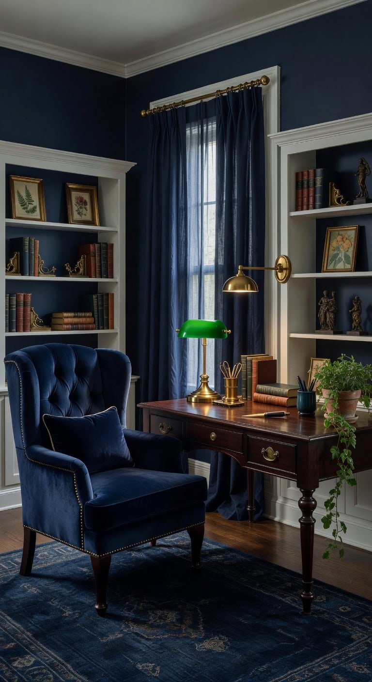 cozy sophisticated home workspace