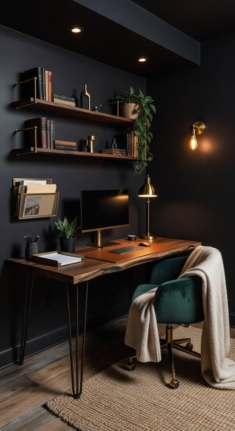 cozy windowless home office sanctuary