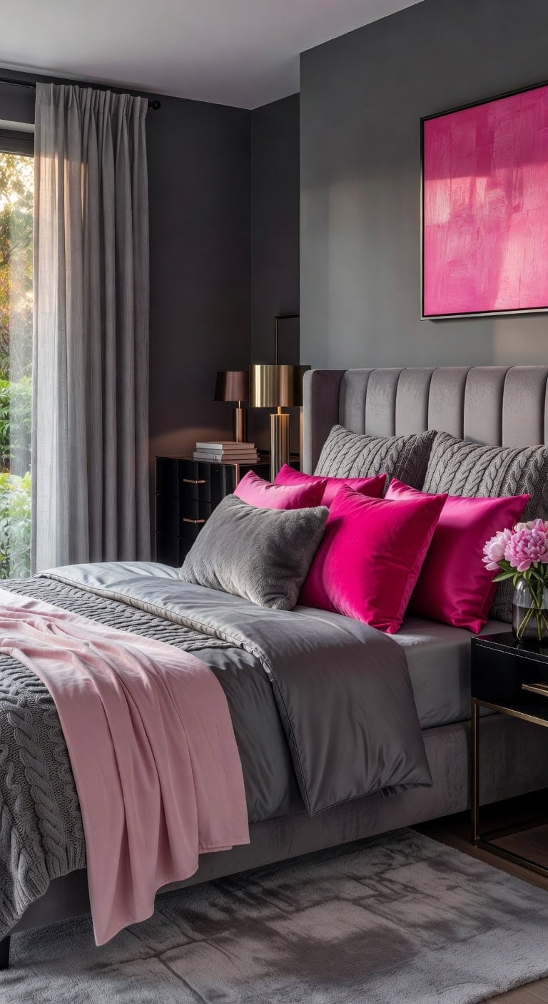 cozy yet energetic textured color contrast