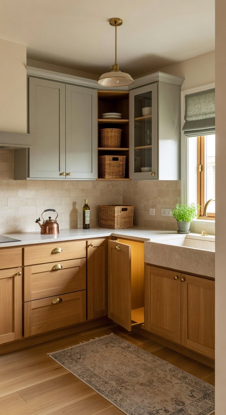 customized cabinets for awkward kitchens