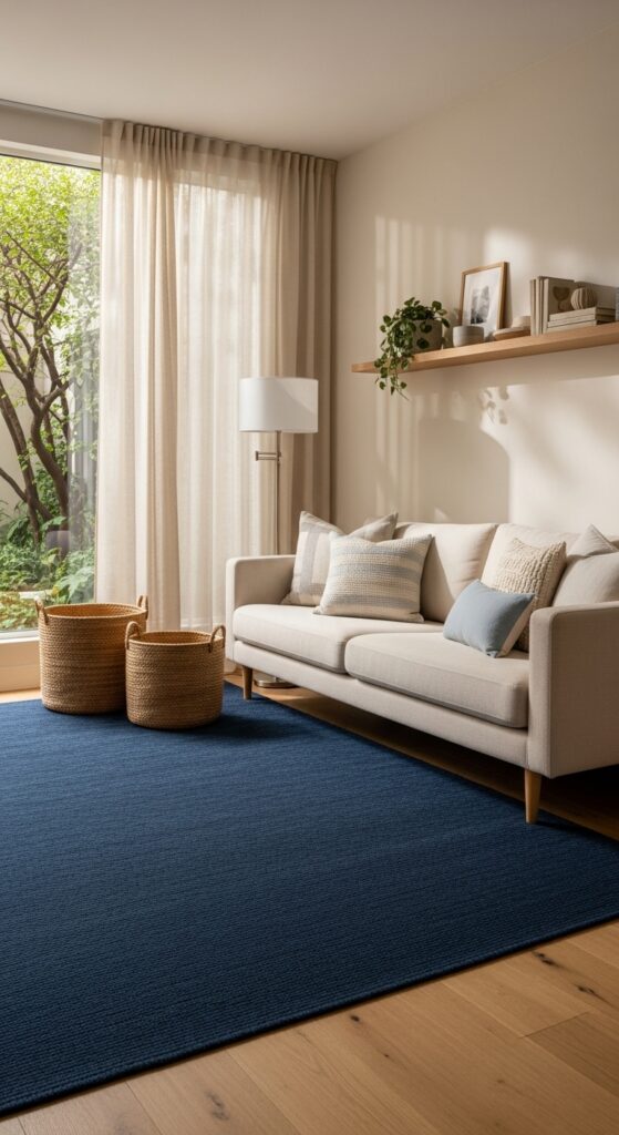 23 Blue Rug Living Room Ideas That Turn Floors Into Features
