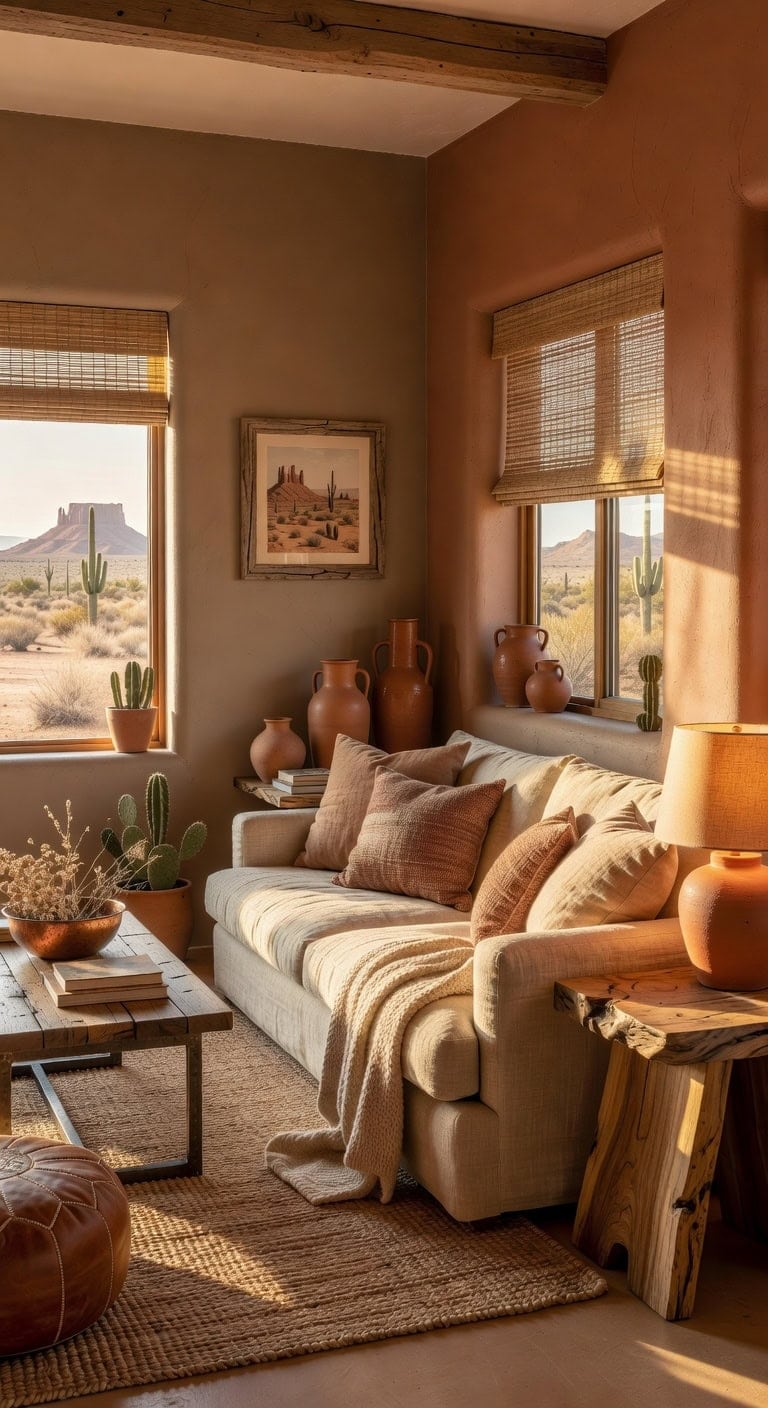 desert inspired earth toned comfort