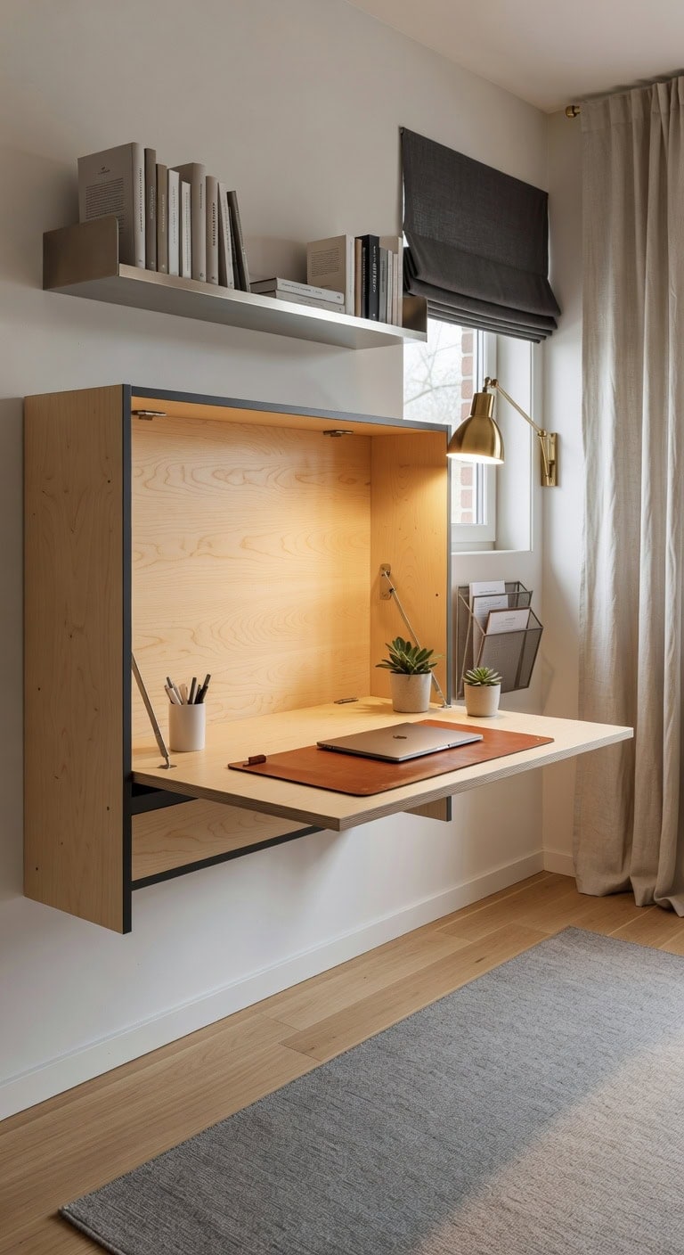 disappearing workspace in warm ambiance