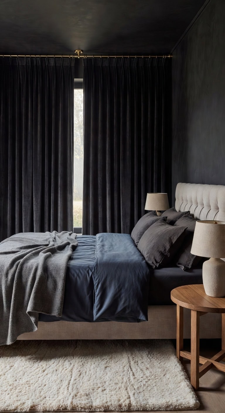 dramatic blackout curtain wall transformation