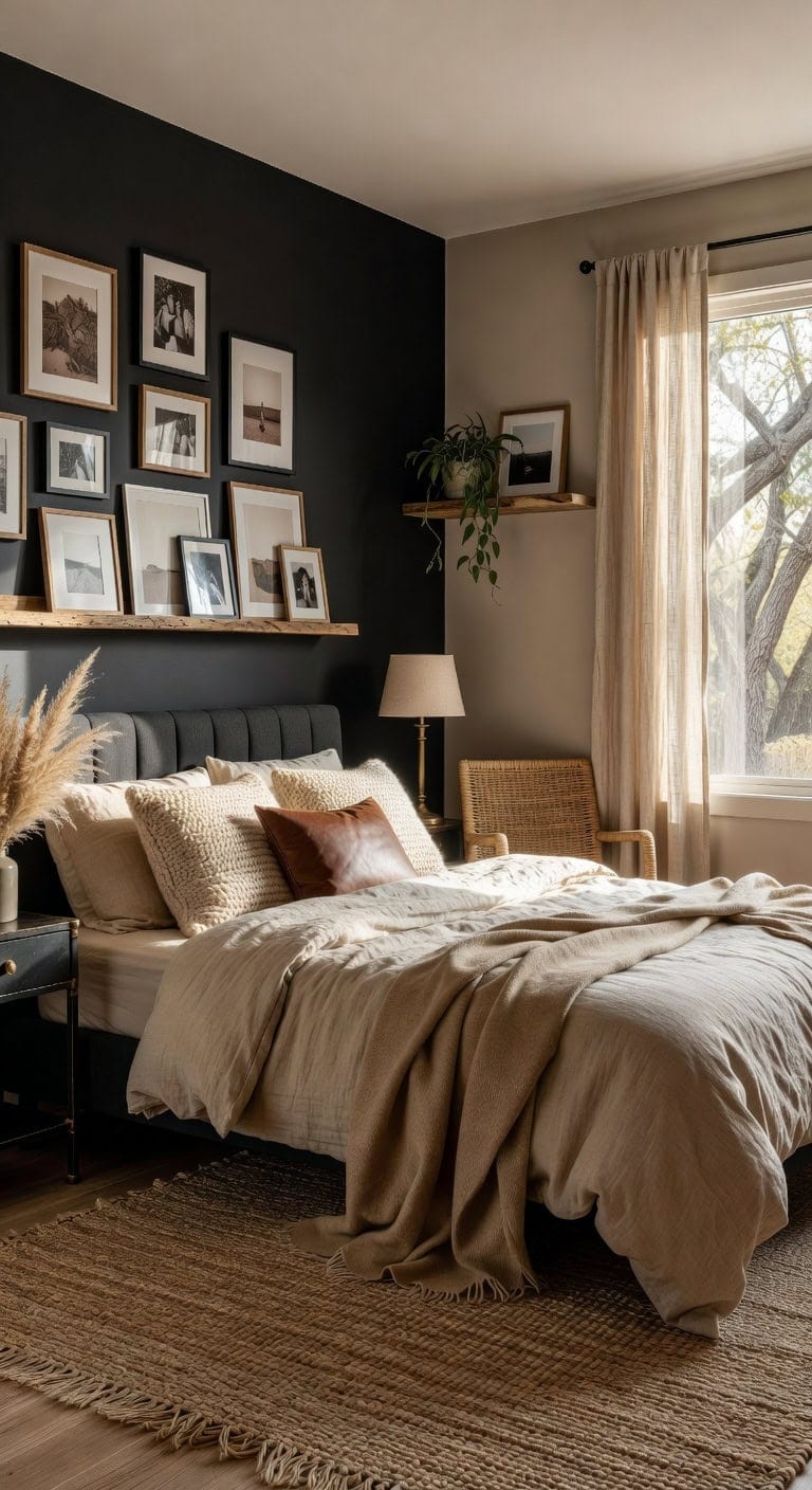 dramatic cozy inviting art gallery