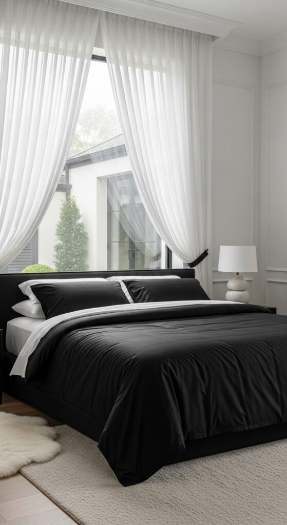 23 Black Sheets Bedroom Ideas That Create Statement Beds