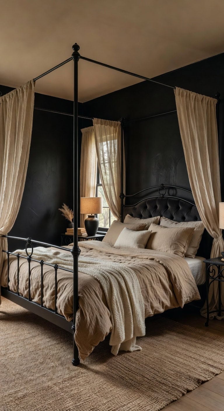 dramatic sophisticated bedroom sanctuary