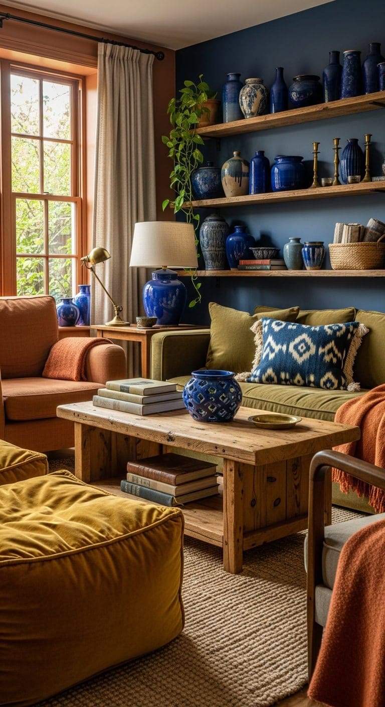 eclectic cobalt velvet collected over time