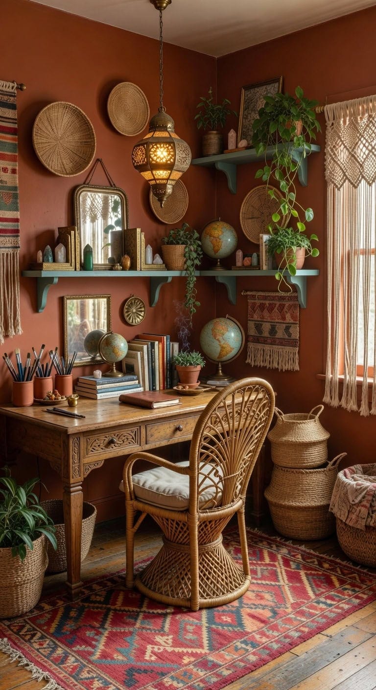 eclectic global textured bohemian