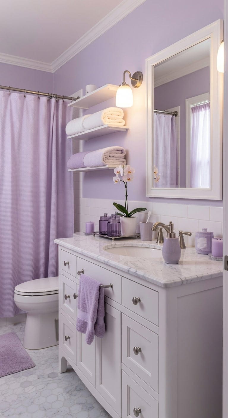 elegant coordinated functional bathroom essentials