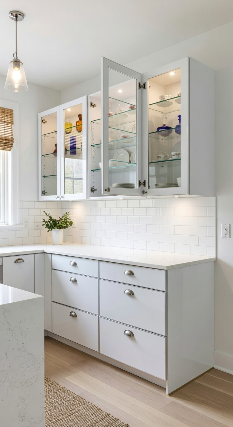 elegant display kitchen storage solution