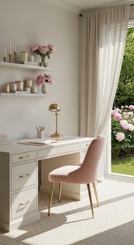 20 Feminine Home Office Classy Ideas That Feel Refined and Pretty