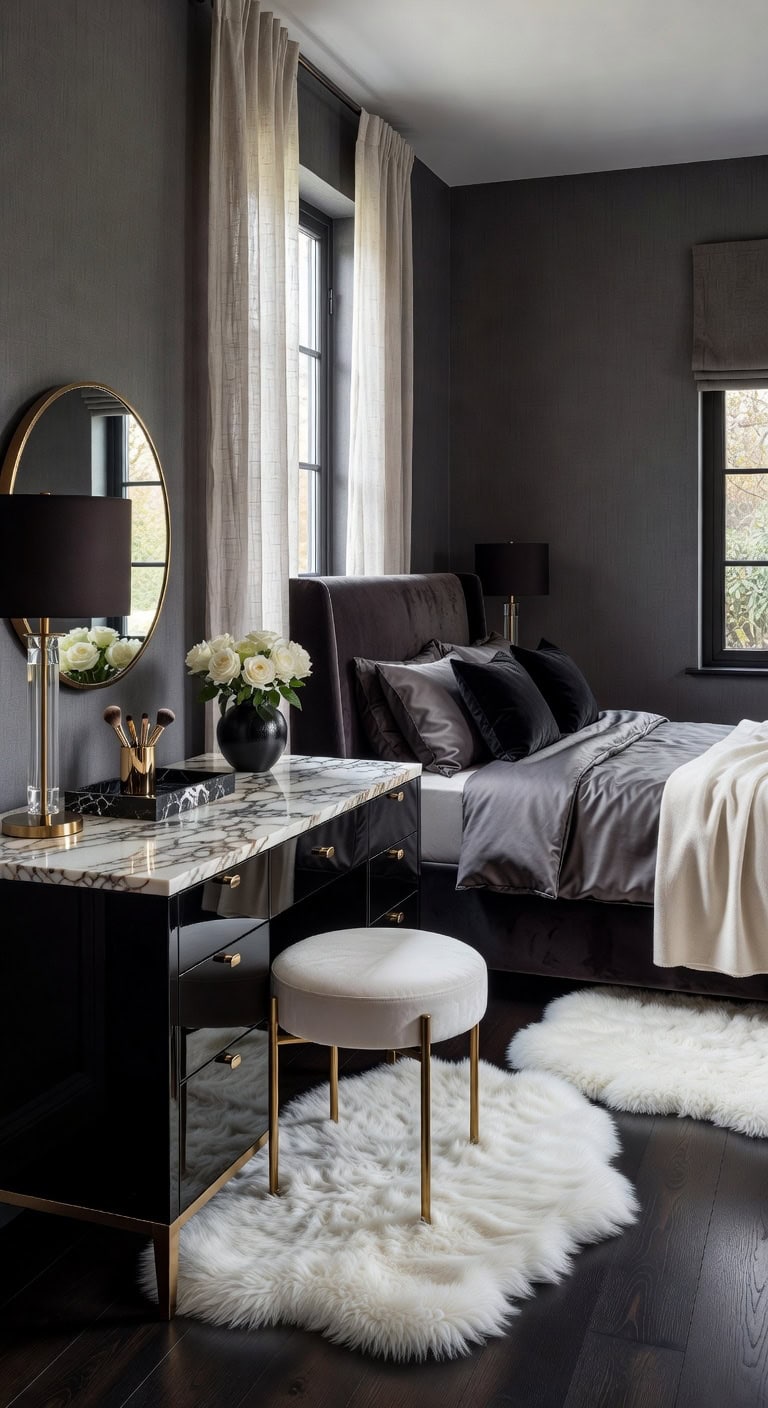 elegant luxurious affordable vanity with marble