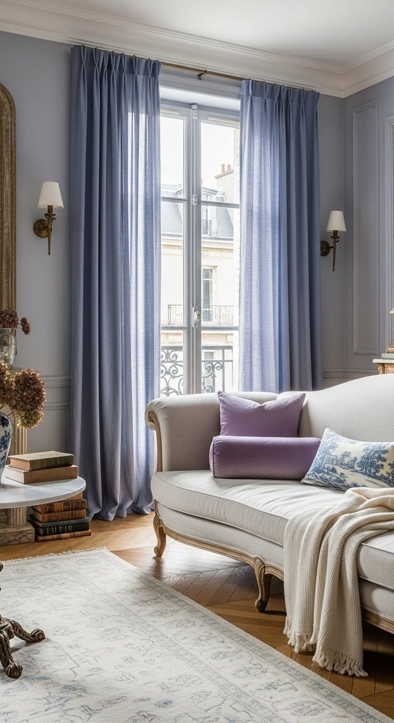 elegant parisian periwinkle french pleated