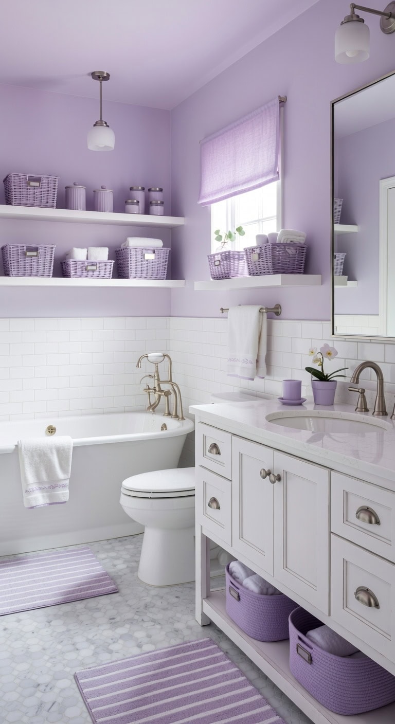 elegant purple storage decor solutions