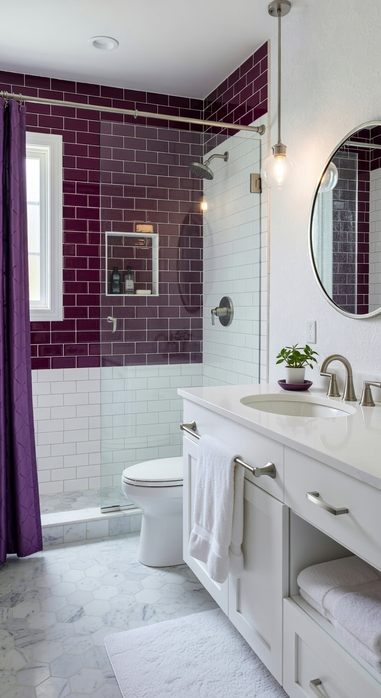 elegant shower niche storage solution