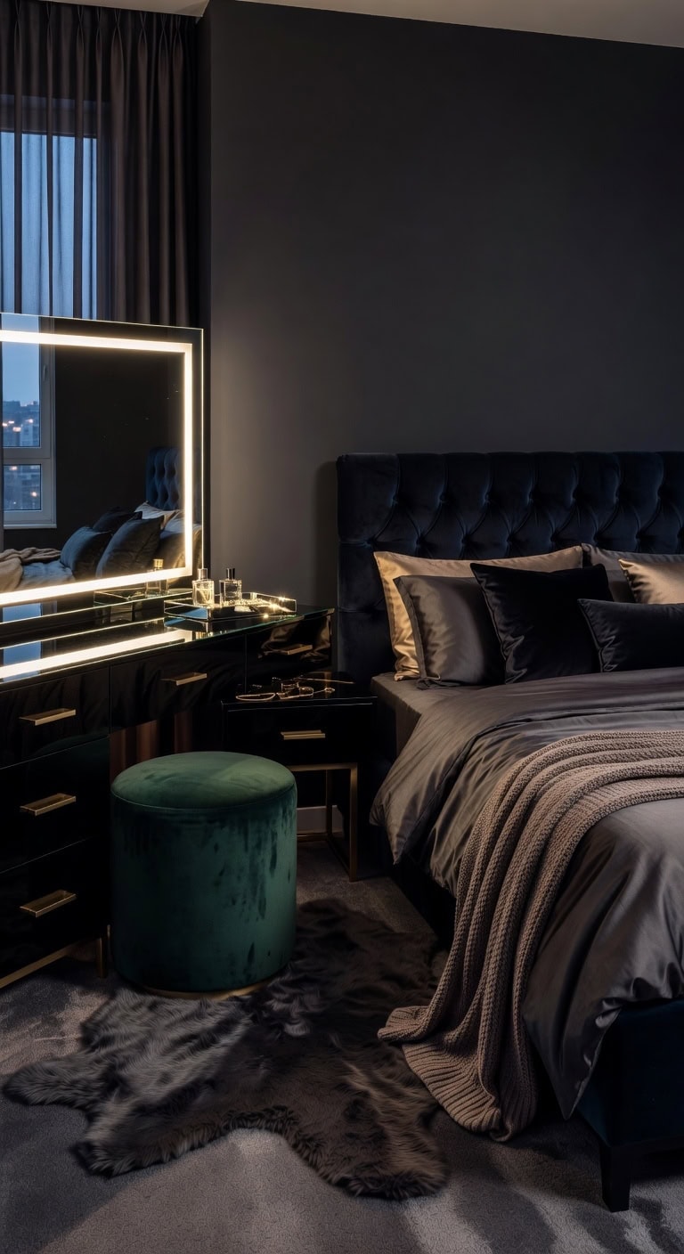 elegant vanity glowing modern luxury