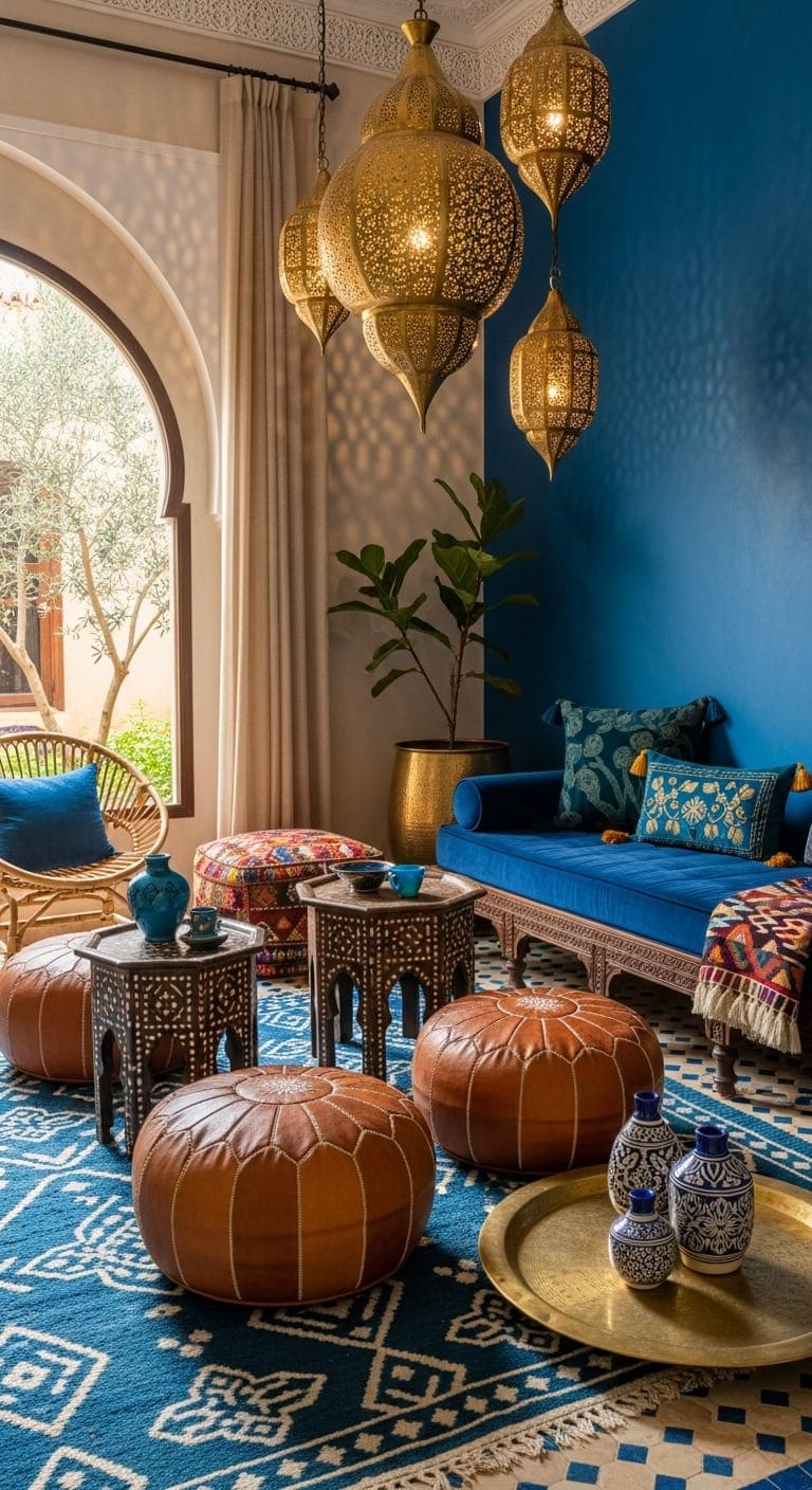 exotic moroccan living room oasis