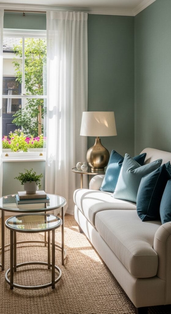23 Blue and Green Living Room Designs for Fresh, Organic Style