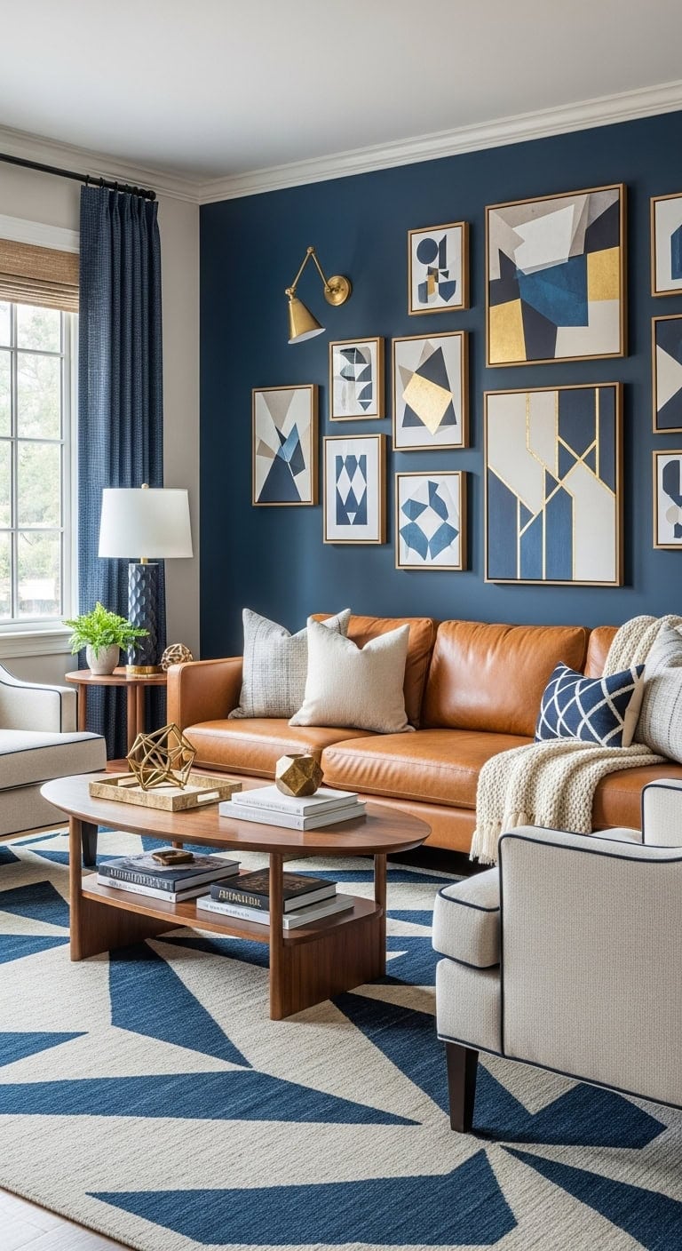 gallery worthy navy geometric art