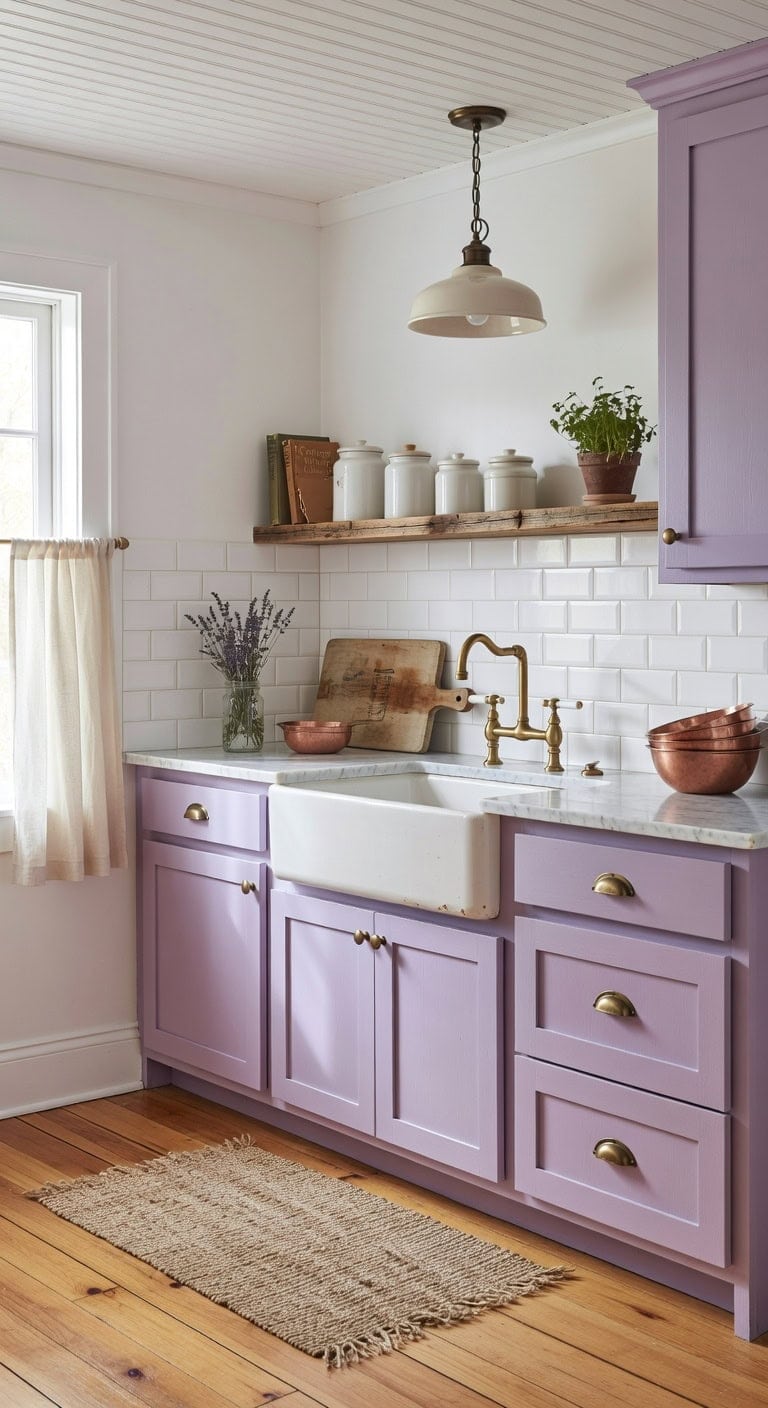 gentle charming country inspired cottage kitchen