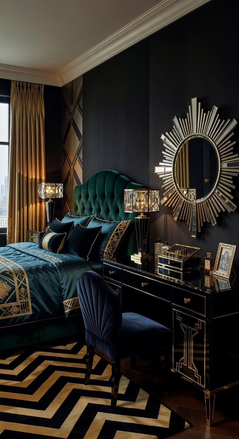 glamorous geometric vintage modern