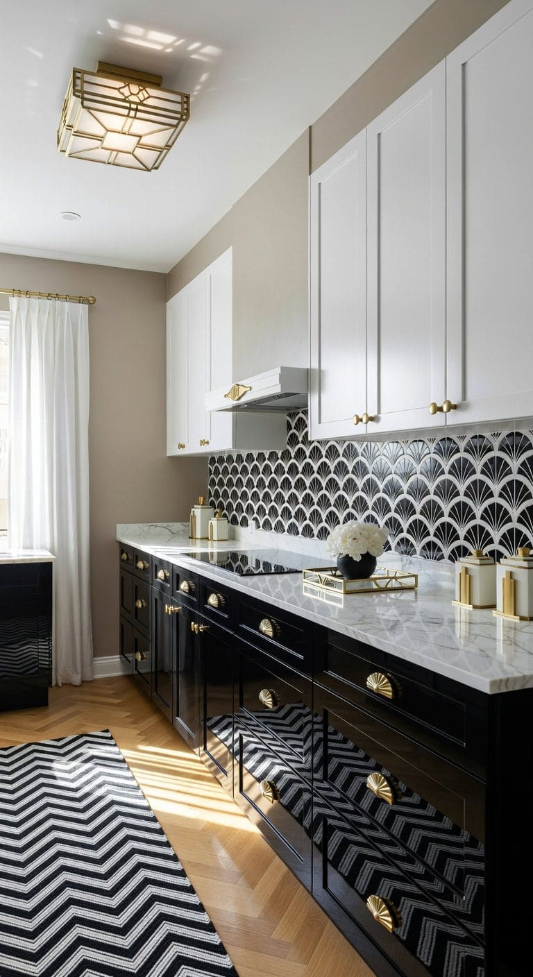 glamorous geometric vintage sleek