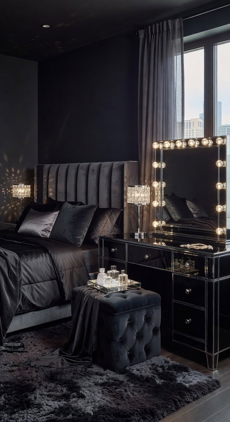 glamorous mirrored vanity lighting transformations