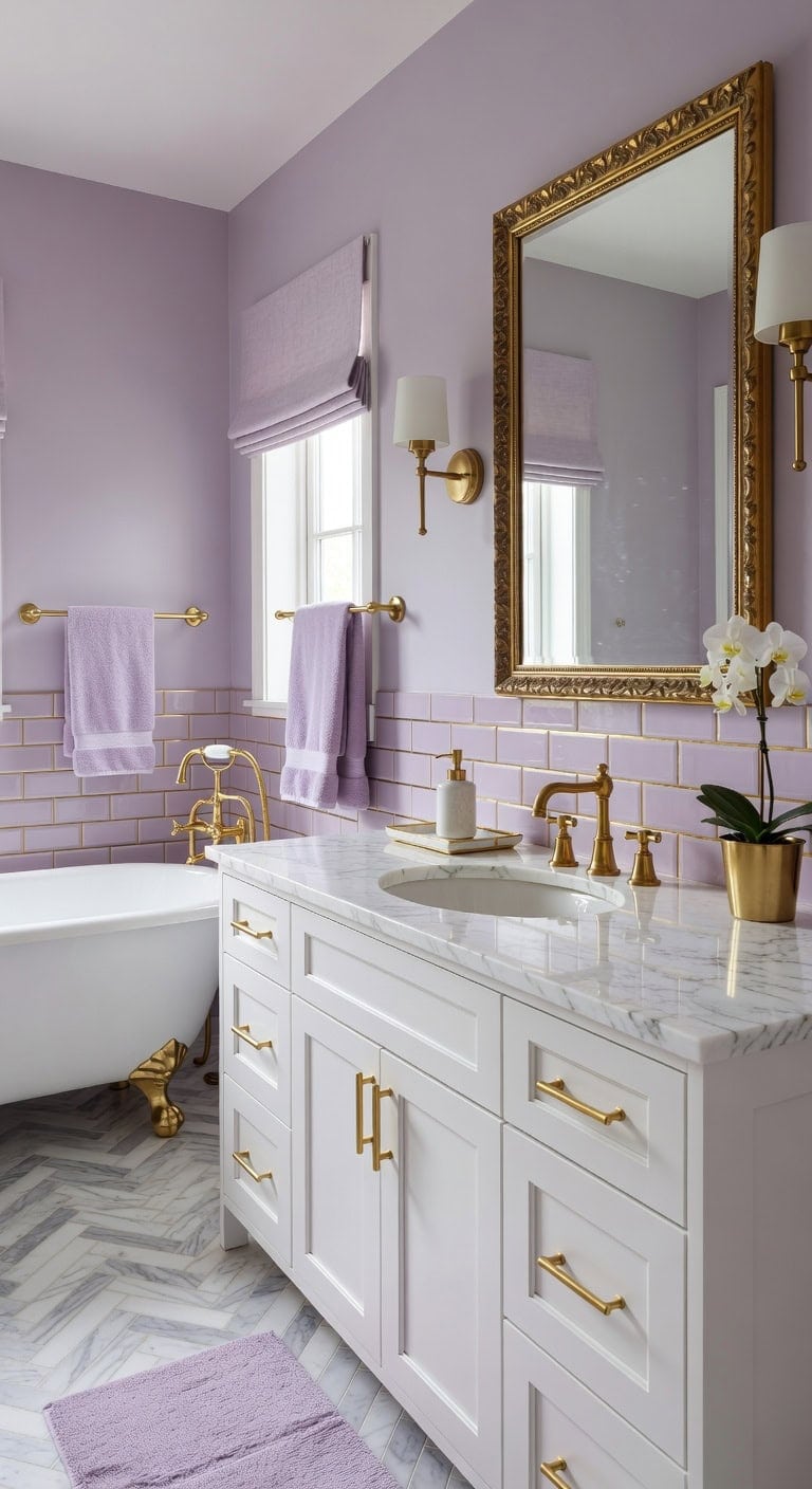 glamorously relaxed light purple luxury