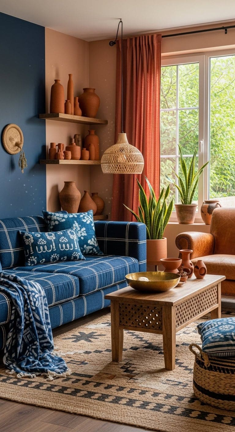 global indigo terracotta artisan