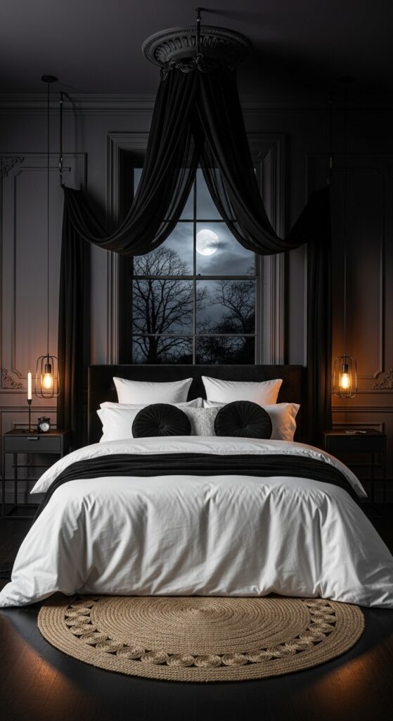 23 Black Canopy Bedroom Ideas That Create Gothic Elegance