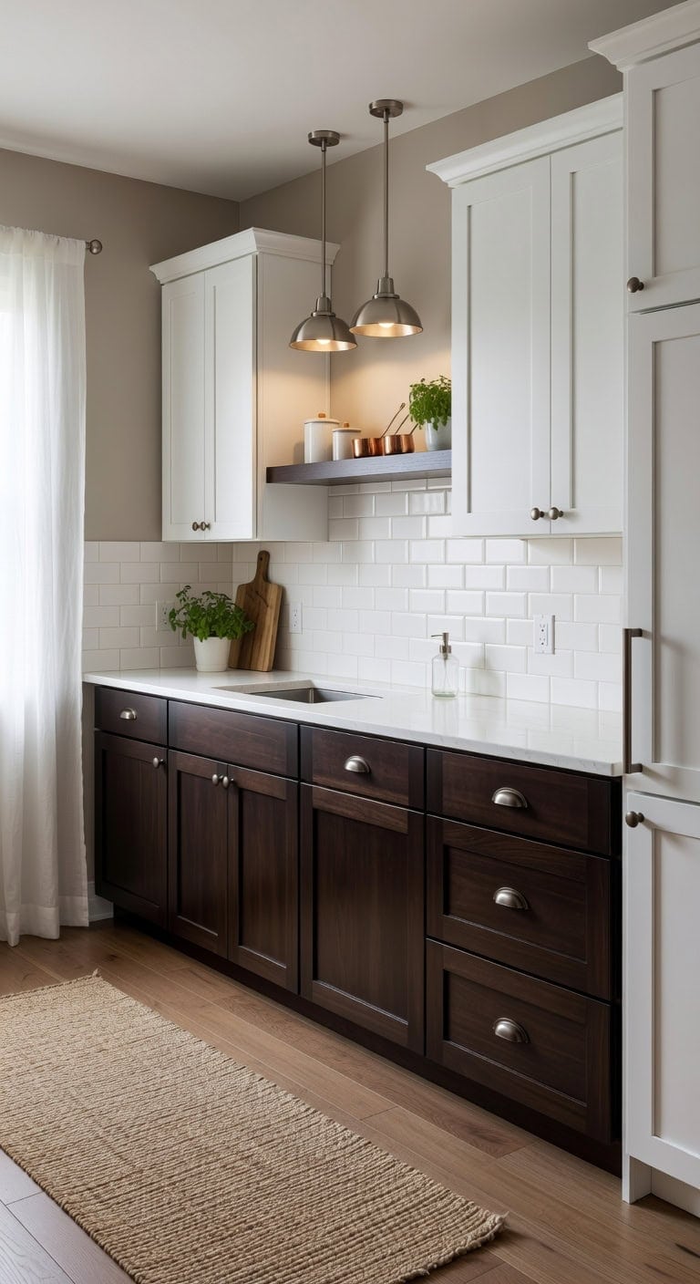 grounded yet airy kitchen balance
