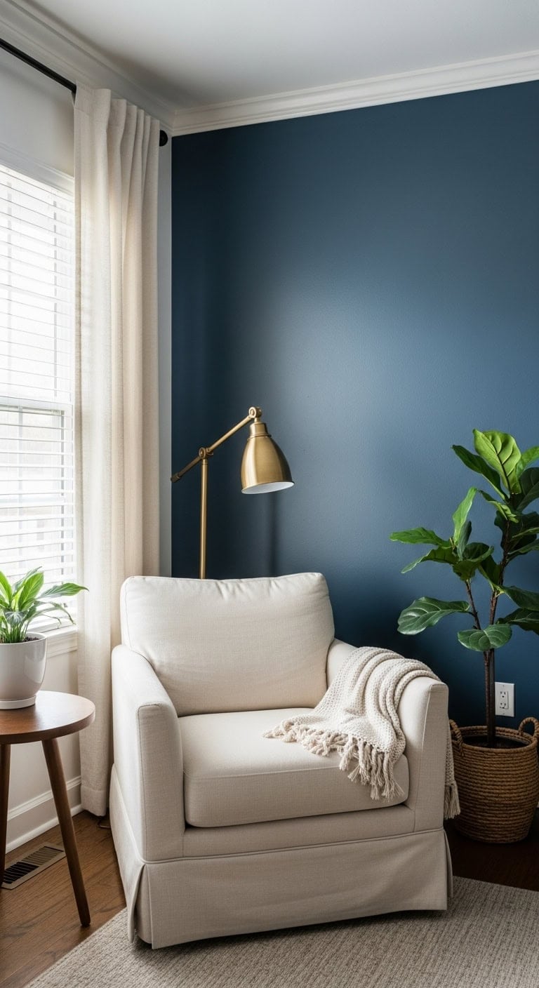 hague blue accent wall impact