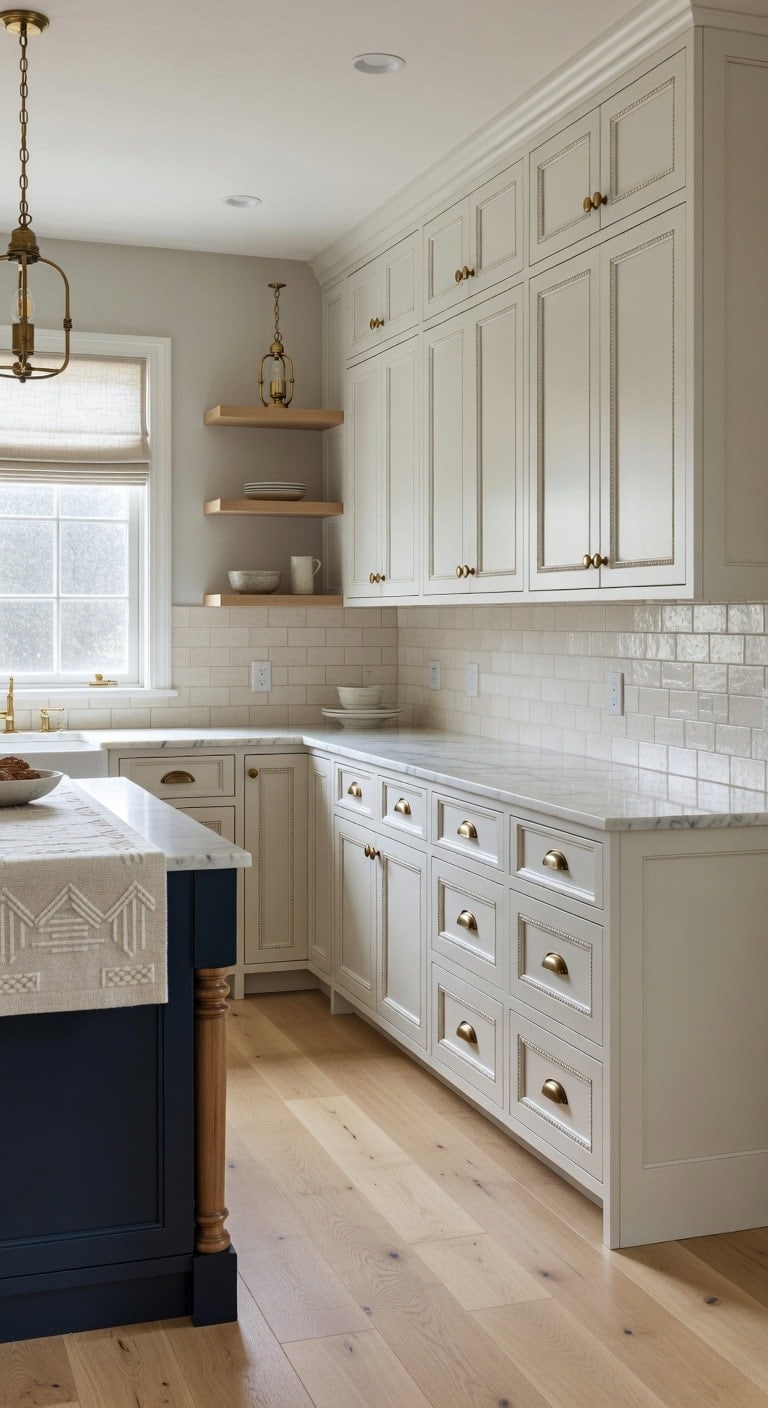 handmade textured intentional kitchen cabinetry