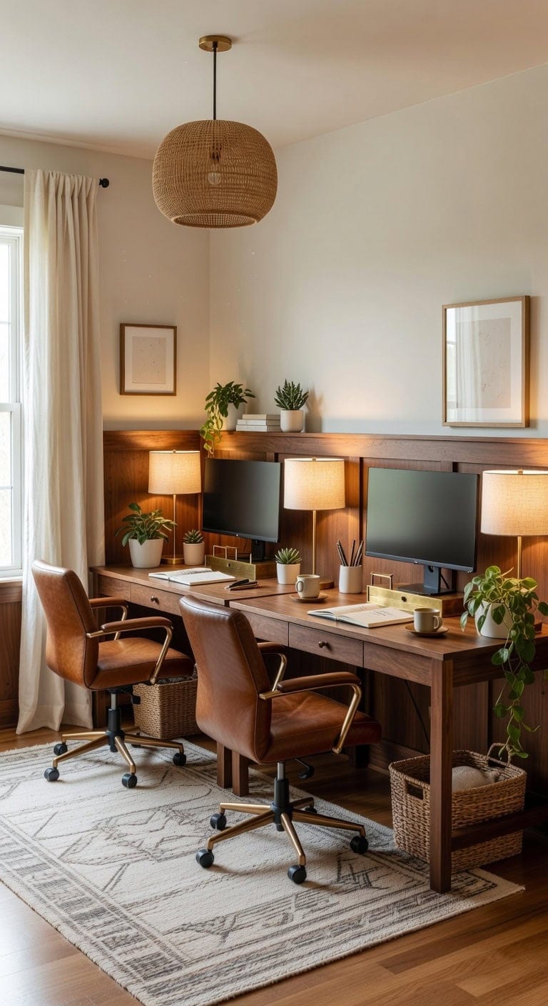 harmonious shared workspace for couples