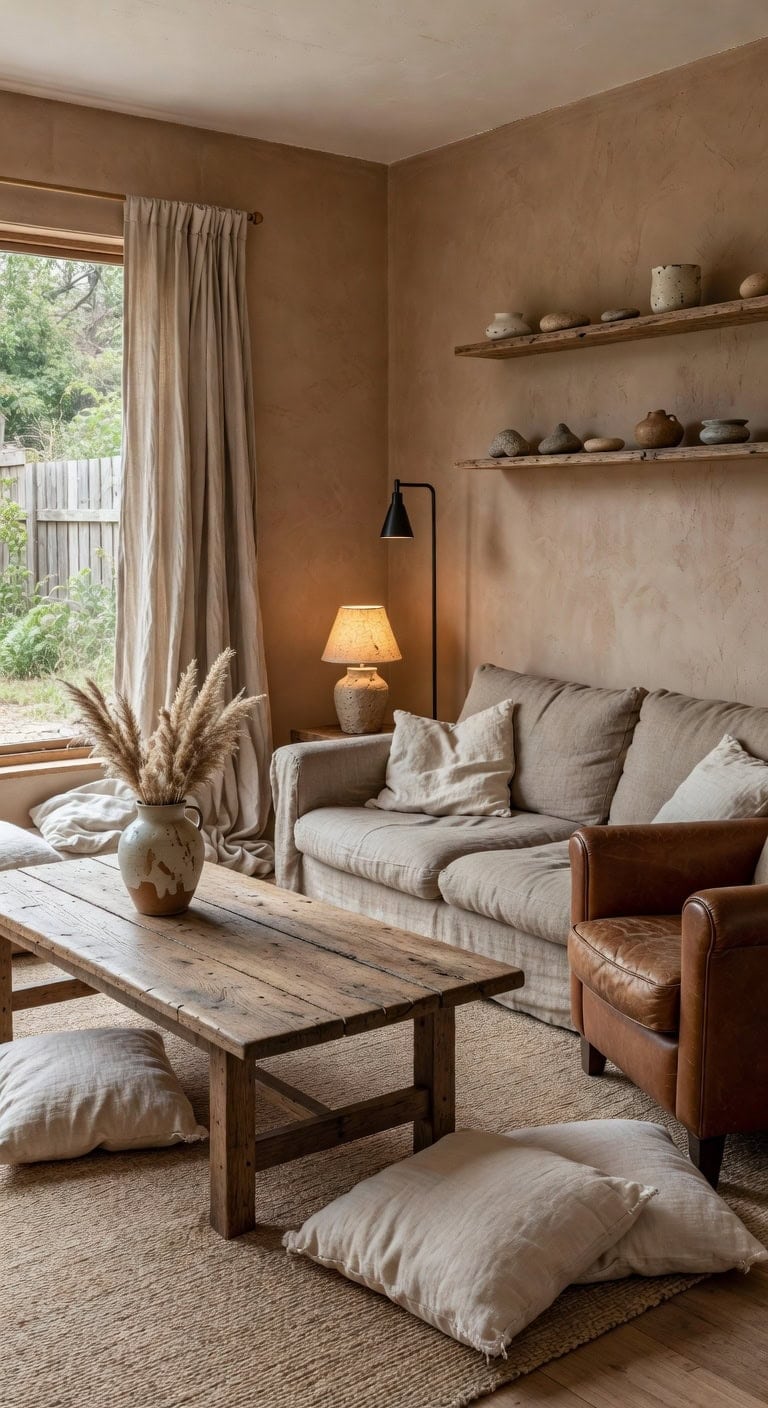 imperfect beauty light brown living room