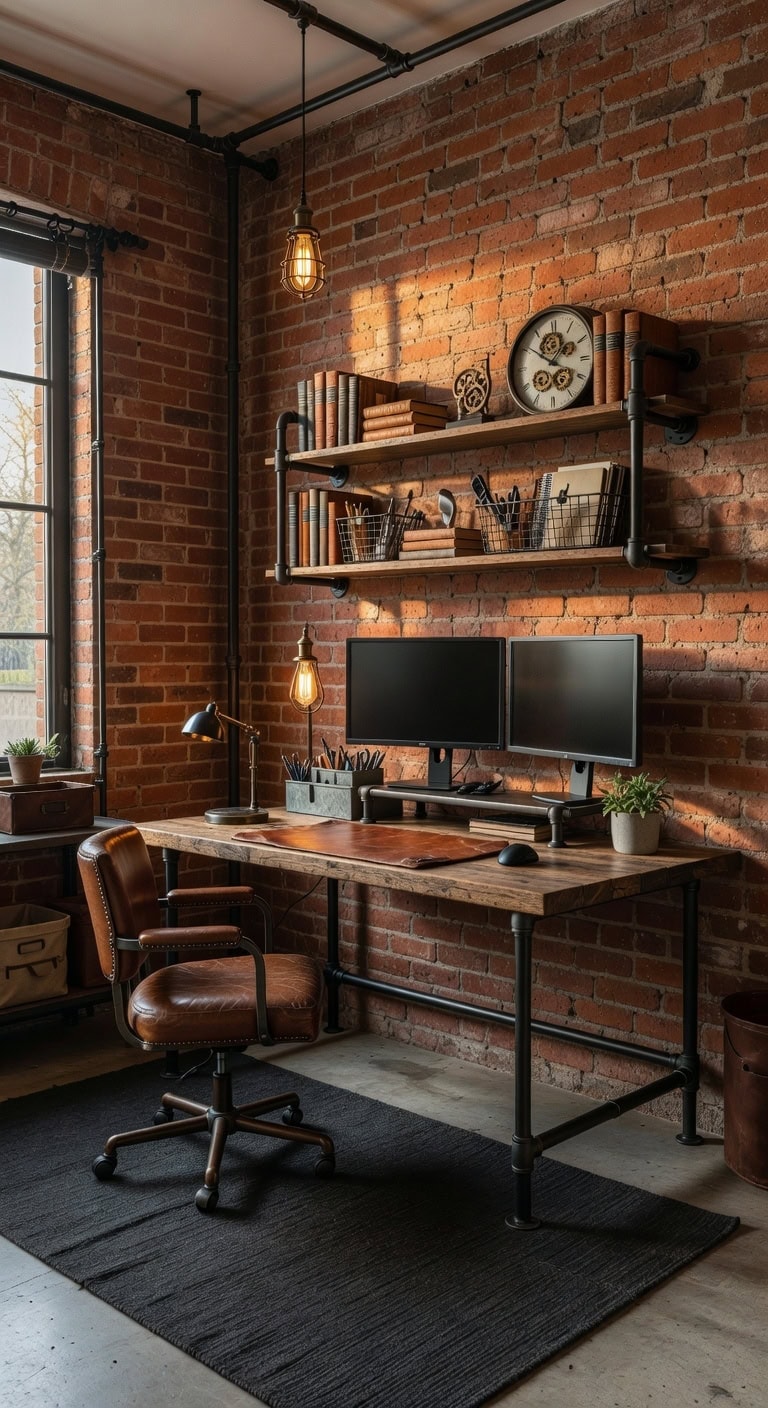 industrial chic home office