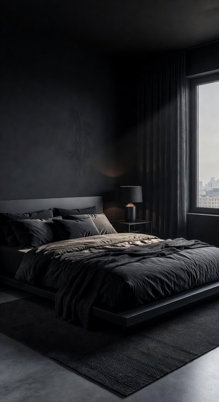 intentional bold peaceful minimalist bedroom