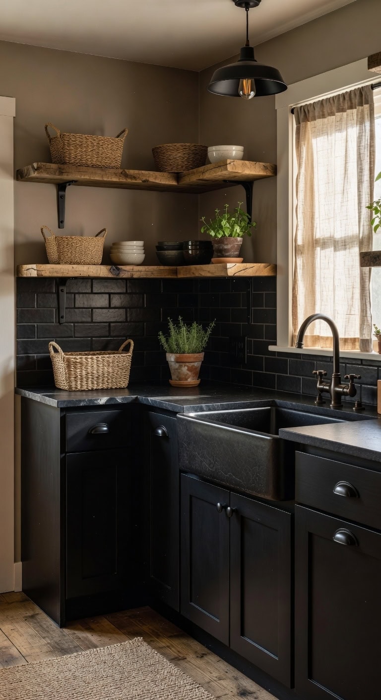 intentional contrast textural storage solutions