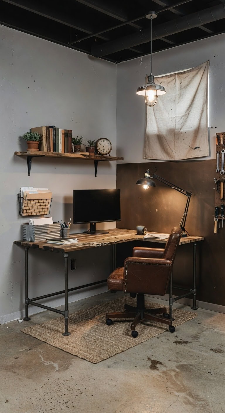 intentional workspace from unused garage