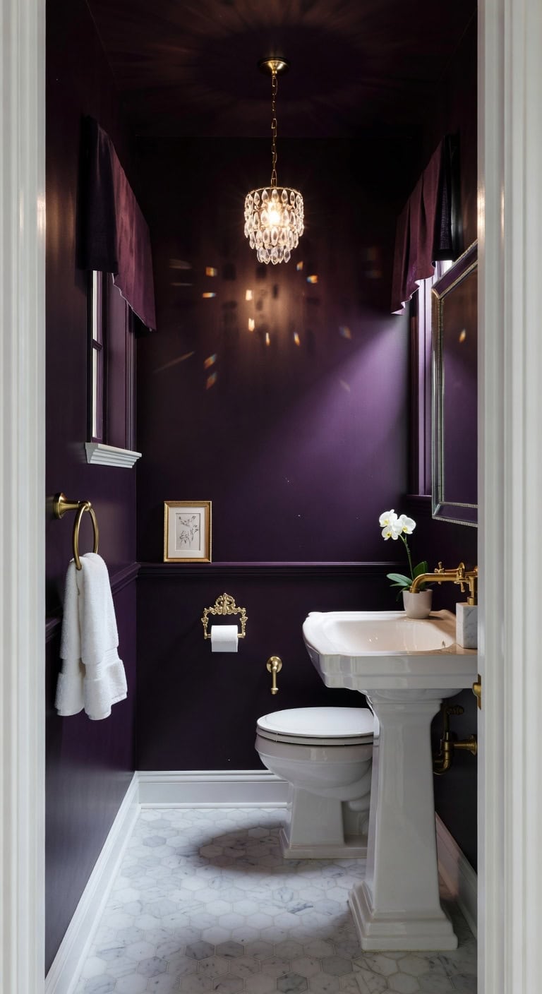 jewel box powder room captivates guests