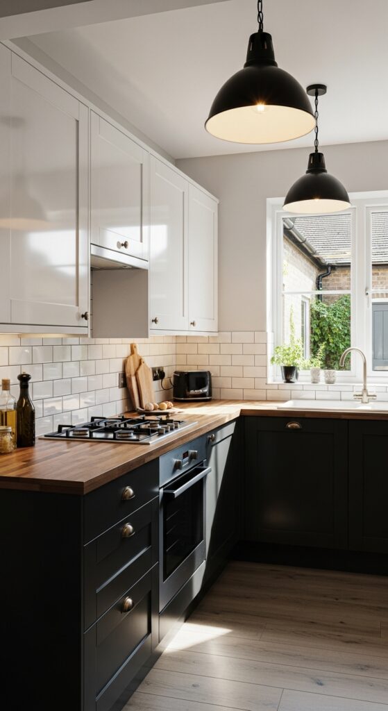 17 Black and White Kitchen Cabinets Ideas That Balance Light and Dark