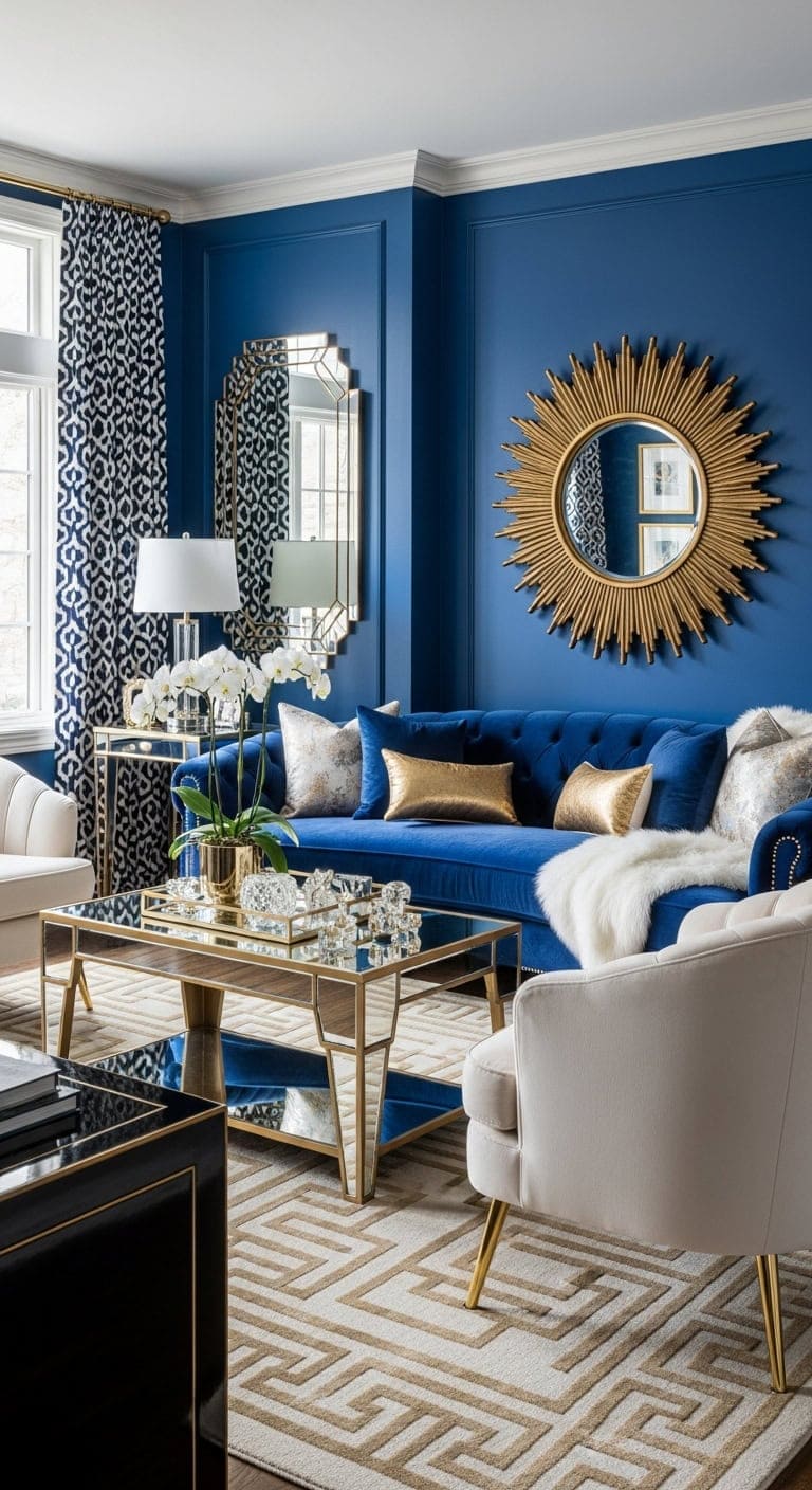 lacquered walls gleaming mirrors dramatic sparkle