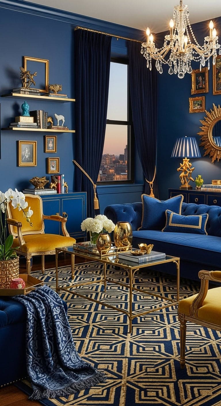 lavish dramatic maximalist gold accented