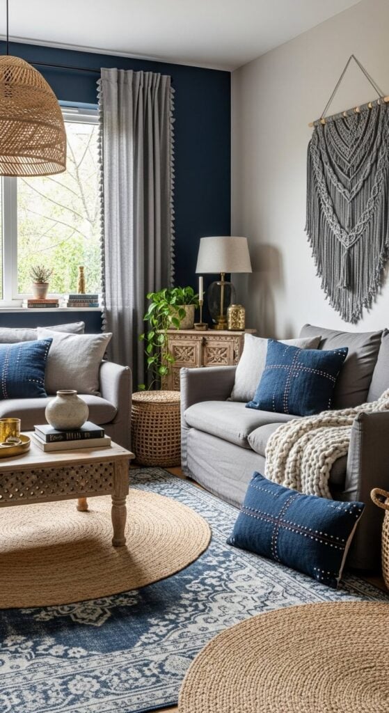 23 Navy Blue and Grey Living Room Ideas That Master the Cool Palette