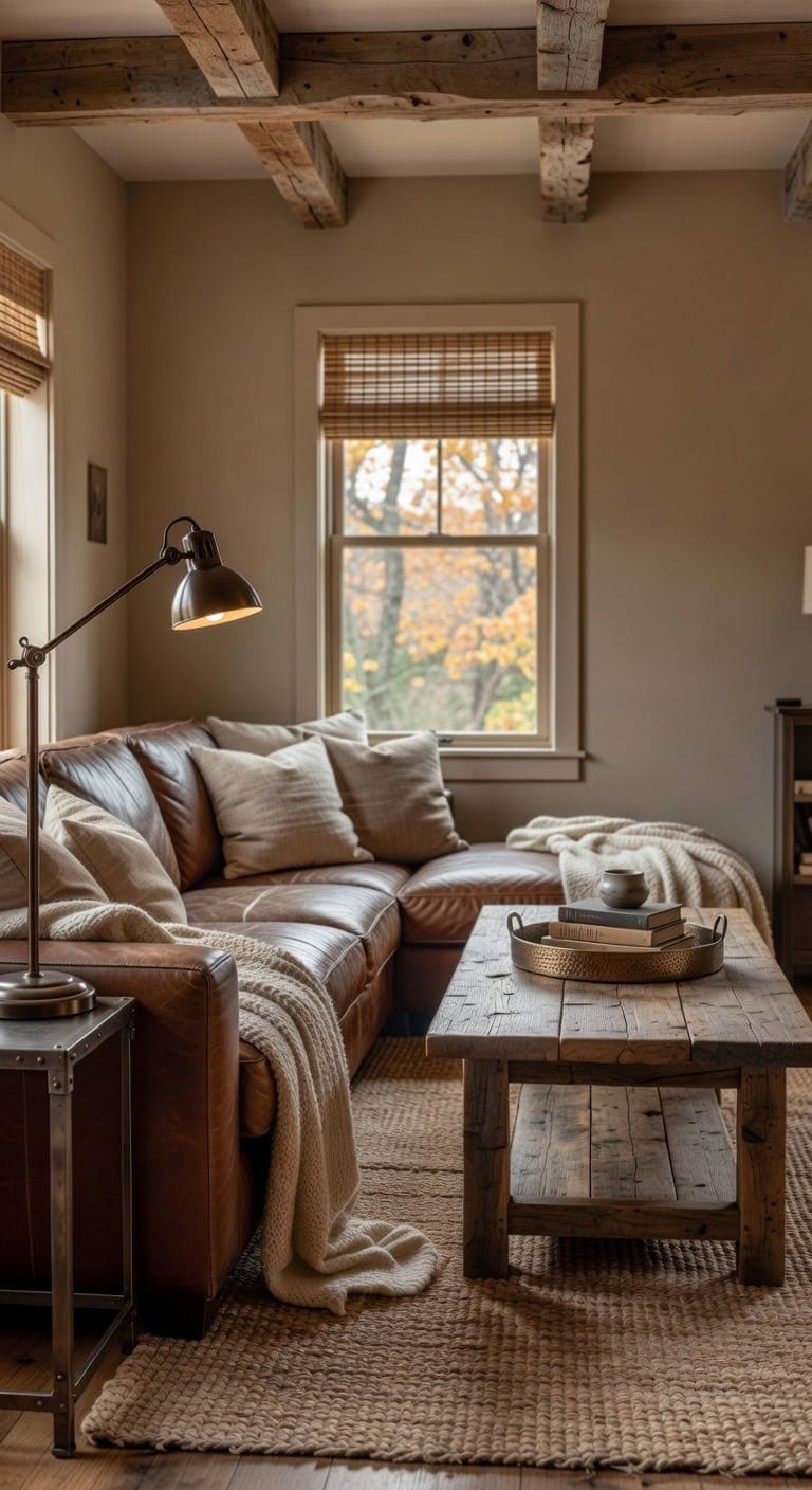 layered polished inviting brown leather