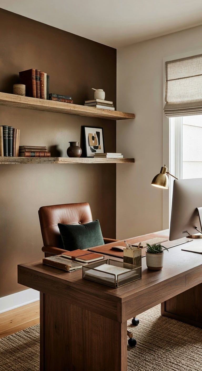 layered textures professional home workspace