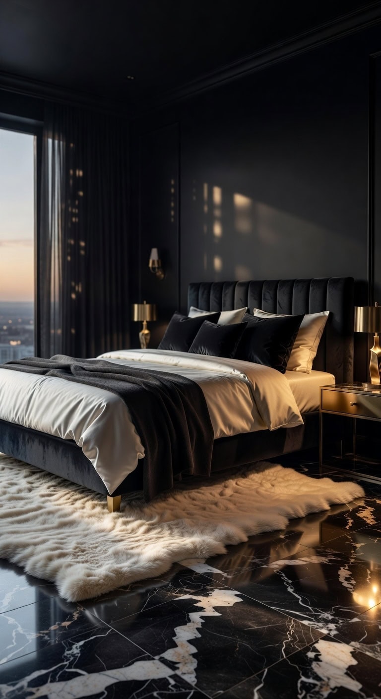 luxurious black marble retreat transformation